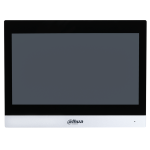 VTH8642KMS-W - Postazione interna IP bifilare wifi con finiture silver, display 10" touch screen capacitivo, sistema operativo su base LINUX, 6 in e 1 out allarme, alimentazione tramite switch bifilare - Dahua