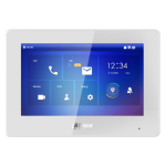 VTH5422HW - Postazione interna IP bifilare con display 7" touch screen capacitivo, 6 in e 1 out allarme, installazione a parete/scrivania, switch bifilare/PoE standard, sistema operativo Linux, colore bianco - Dahua