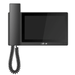 VTH5421E-H - Postazione interna IP wifi con cornetta, display 7" touch screen capacitivo, 6 in e 1 out allarme, alimentazione 12Vdc/PoE, sistema operativo su base LINUX, colore nero - Dahua