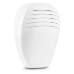 MINI-HEMA : Sirena piezoelettrica da interno 138V DC con suoni di alta potenza per allarme e bassa potenza di pre-allarme, Colore bianco opaco - Venitem