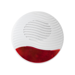 SP200-L - Sirena piezoelettrica da interno 138V DC con lampeggiante LED, suono di alta potenza per allarme e bassa potenza per pre-allarme, Fissaggio su scatola 503, Colore - bianco con calotta lampeggiante arancio - Venitem