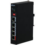 PFT1500 - Switch extender 1 porta gigabit ingresso PoE, 4 porte di uscita PoE per la connessione di 1 cam da 60W, 2 cam da 30W o 4 cam da 15W - Dahua