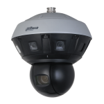 PSDW81642M-A180-D440-S3 :  Telecamera panoramica 180° PTZ IP serie Pro AI WizMind 4x4Mp (pan.) + 4MP (PTZ), ottica 2.8mm (4 pan.) 5.5-220mm (PTZ), IR 400mt (PTZ), WDR 120dB Starlight, Crowd Distribution Map, Vehicle Situation, Tripwire, Intrusion - Dahua