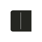 SIDEBUTTON-2-GANG-BLACK - Tasto doppio laterale per LightCore colore nero  - AJAX