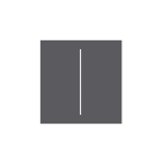 CENTERBUTTON-2-GANG-GRAPHITE - Tasto doppio centrale per LightCore colore grafite  - AJAX