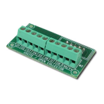 AX-OC8 - Modulo uscite OC da vaschetta 10 pin a morsettiera - Axel
