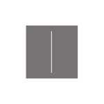 CENTERBUTTON-2-GANG-GREY - Tasto doppio centrale per LightCore colore grigio - AJAX