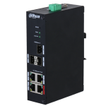 PFS4307-4ET-96 - Switch barra DIN 4 porta PoE+ 10-100 Mbps / 3 porta fibra SFP, managed, potenza max. 96W, Hi-PoE sulla porta 1, funzioni Long Distance (250mt) e Watchdog supportate - Dahua