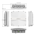 AWA6220-O - Access point wireless bridge da esterno, dual band 2.4/5.8 GHz, velocità di trasmissione 575 Mbps (2.4) / 1.2 Gbps (5.8), angolo di irradiazione 65° O / 30° V, 2 porte 10-100-1000, 1 porta SFP - Dahua