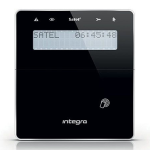 INT-KWRL2-B - Tastiera LCD wireless con lettore di prossimità e sportello (ABAX 2, retroilluminazione bianca, frontale nero, frame argento, fondo nero) - Satel
