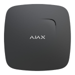 FIREPROTECT - Rivelatore di fumo wireless con sensore di temperatura, colore nero - AJAX