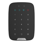 KEYPAD-PLUS-B - Tastiera a sfioramento wireless con lettore di TAG/card, colore nero - AJAX