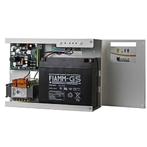 W-UA-1370TVBAT - Unità tipo A con spazio per batteria 18Ah, per impianti Tvcc Alimentatore WolfSafety da 13,8Vcc 3,6A certificato IMQ per caricare la batteria e fornire 12Vdc max3A per n2 gruppi da 4 uscite protette da fusibile - Wolf
