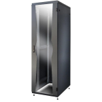 RACK24U-800 - Armandio rack 19" 24U dimensioni (A)1180, (L)600, (P)800 colore nero con porta vetro temperato