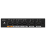 S4100-4ET2ET-60-C - Cloud managed switch 4 porte PoE+ 10-100 Mbps / 2 porte 10-100 Mbps di rilancio, managed tramite app DoLynk Care, potenza max. 60W, Hi-PoE sulla porta nr. 1, funzione Long Distance (250mt) e Watchdog supportate - Dahua