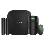 STARTERKIT - Kit composto da 1 Centrale Hub, 1 Rivelatore di Movimento MotionProtect, 1 Contatto Magnetico per porte e finestre DoorProtect, 1 Telecomando SpaceControl - colore nero - AJAX