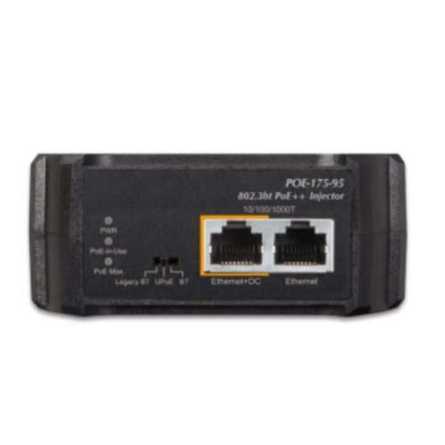 POE-175-95  -  Single-Port 10/100/1000Mbps 802.3bt PoE Injector (95 Watts, PoH,Poe Usage LED) - W/Internal Power  - Planet