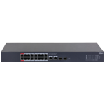CS4220-16GT-240 Dahua - Switch 16 porte PoE+, 2 porte Gigabit LAN, 2 porte SFP, app DoLynk Care, potenza max. 240W, 90W sulle porte nr. 1 e 2, Long Distance (250mt)