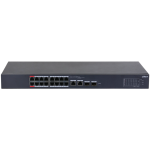 CS4218-16ET-240 Dahua - Switch 16 porte PoE+ 2 porte Gigabit combo LAN/SFP, app DoLynk Care, potenza max. 240W, 90W sulle porte nr. 1 e 2, Long Distance (250mt)
