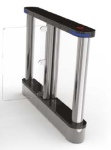 LTOP-501-H-C Tansa - Elemento centrale per barriere a battente lineari a doppia ala, acciaio inossidabile qualità AISI 304, vetro temperato - Larghezza di passaggio 90 cm, adatta per accessi per disabili