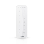 SO-MF5-W Satel - Tastiera con lettore di prossimità MIFARE (13.56 MHz) integrato. Compatibile con ACCO-NET, ACCO, INTEGRA, sistemi di terze parti (protocolli OSDP 2.2 o Wiegand) e stand-alone (128 codici/card). Retroilluminazione bianca. Da esterno
