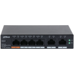CS4006-4ET-60 Dahua - Cloud managed switch 4 porte PoE+ + 2 porte di rilancio, app DoLynk Care, potenza max. 60W, Hi-PoE, Long Distance, Watchdog