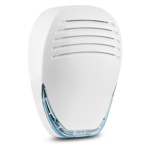 MINI-HEMA-L Venitem - Sirena piezoelettrica da interno 138V DC con lampeggiante a LED, suoni di alta potenza per allarme, bassa potenza di pre-allarme e LED blu alta luminosità per luce cortesia