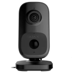 IndoorCam Ajax - Telecamera di sicurezza Wi-Fi per interni con rilevatore di movimento PIR e IA integrata Nera