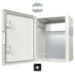 DSA-BOXXL-IP65-FAN - Armadio con ventilatore da esterno dimensioni 40 x 30 x 22 con ventilazione e predisposizione a palo