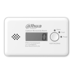HY-GC21B-W2 Dahua - Rilevatore monossido di carbonio da interno, compatibile con hub ARC3800, display LCD, indicatore LED luminoso, allarme CO, guasto, batteria scarica, volume allarme 85 dB (entro 3 m), soglie di reazione allarme 50 ppm 60~90 min/10