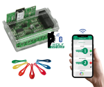 W-EVOBLUE Wolf - Circuito chiave digitale con 2 rele', 2 led di uscita. Gestibile da App con BlueTooth