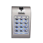 W-TITANIUM Wolf - Tastiera in alluminio, Antivandalo da esterno, con retroilluminazione, visualizzazione led e buzzer.