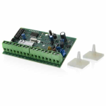 WP-SAT Wolf - Periferica di ingresso 6 linee, di cui fino a 4 in doppio bilanciamento, fino a 3 con contaimpulsi per contatti fune, fino a 2 uscite O.C. N.2 Uscite di alimentazione per sensori con fuse.Dim 84 x 49 mm.