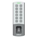ASI1212M-DW - Lettore per controllo accessi standalone, connettività wifi, IP65/IK08, display LCD, lettore di impronte, password, lettore di tessere 125kHz, 1 uscita TTL per sirena e allarme, connettività P2P - Dahua