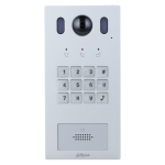 VTO3222E-P - Postazione esterna videocitofonica IP/bifilare antivandalo IK08 in lega di alluminio, apertura tramite password o lettore di badge/TAG, 12Vdc/PoE - Dahua