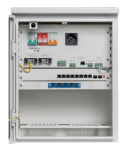 UNITA' ALIMENTAZIONE CICLO LAMPIONE switch 7 porte PoE Megabit + 2 porte uplink,  Software di monitoraggio, Necessita di batteria al litio LiFePo4 24V