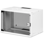 DN49202 - Rack a parete 7 unità da assemblare, profondità 400mm, con porta in vetro, colore grigio - DIGITUS