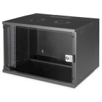 DN49203 - Rack a parete 7 unità da assemblare, profondità 400mm, con porta in vetro, colore nero - DIGITUS