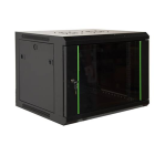 DN1907UECN - Rack a parete 7 unità, profondità 450mm, con porta in vetro, colore nero - DIGITUS