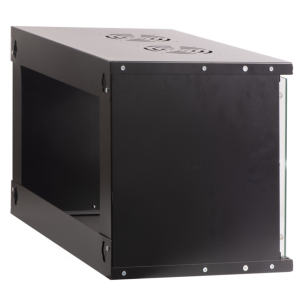 LK1906U32N - Rack a parete 6 unità, profondità 320mm, con porta in vetro, colore nero - LINK