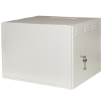 LK1906UC - Rack a parete 6 unità, profondità 400mm, con porta cieca in ferro e serratura antieffrazione, colore grigio - LINK