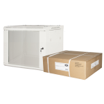 LK1906UGF - Rack a parete 6 unità da assemblare, profondità 450mm, con porta in vetro, colore grigio - LINK
