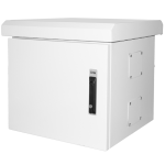 LKMOB4LG - Rack a parete 6 unità da esterno IP66 ventilato, profondità 425mm, collare da palo incluso, colore grigio - LINK