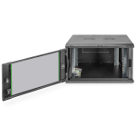 DN1909U66ECSW - Rack a parete 9 unità, profondità 600mm, con porta in vetro, colore nero - DIGITUS