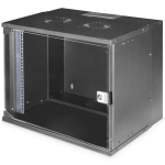 DN49205 - Rack a parete 9 unità, profondità 400mm, con porta in vetro, colore nero - DIGITUS