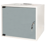LK1909U40E - Rack a parete 9 unità da assemblare, profondità 400mm, con porta in vetro, colore grigio - LINK
