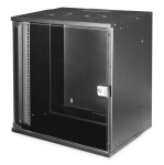 DN49207 - Rack a parete 12 unità, profondità 400mm, con porta in vetro, colore nero - DIGITUS