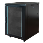 LK1915UAV66N - Rack 15 unità, profondità 600mm, con porta in vetro, colore nero - LINK