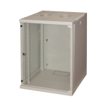 LK1915UG - Rack a parete 15 unità, profondità 450mm, con porta in vetro, colore grigio - LINK