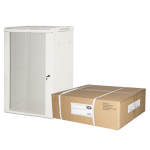 LK1918UGF - Rack a parete 18 unità da assemblare, profondità 450mm, con porta in vetro, colore grigio - LINK